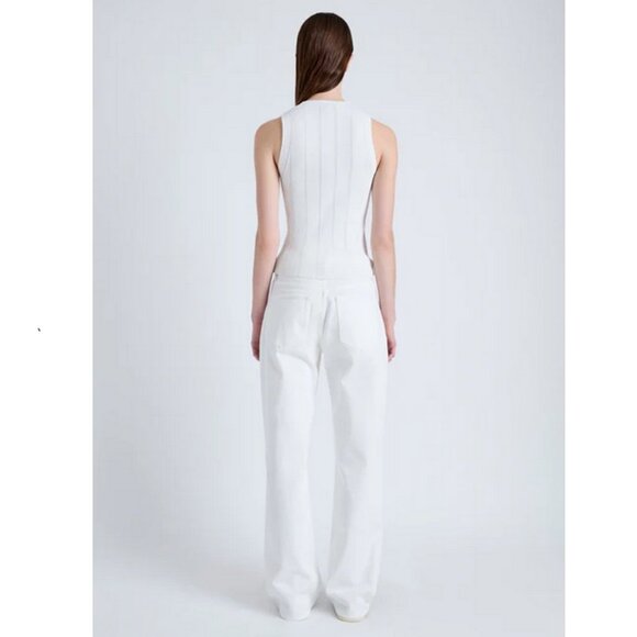 Proenza Shouler White Label Perry Knit Top in Compact Pointelle Rib - Small -NWT - Picture 3 of 7